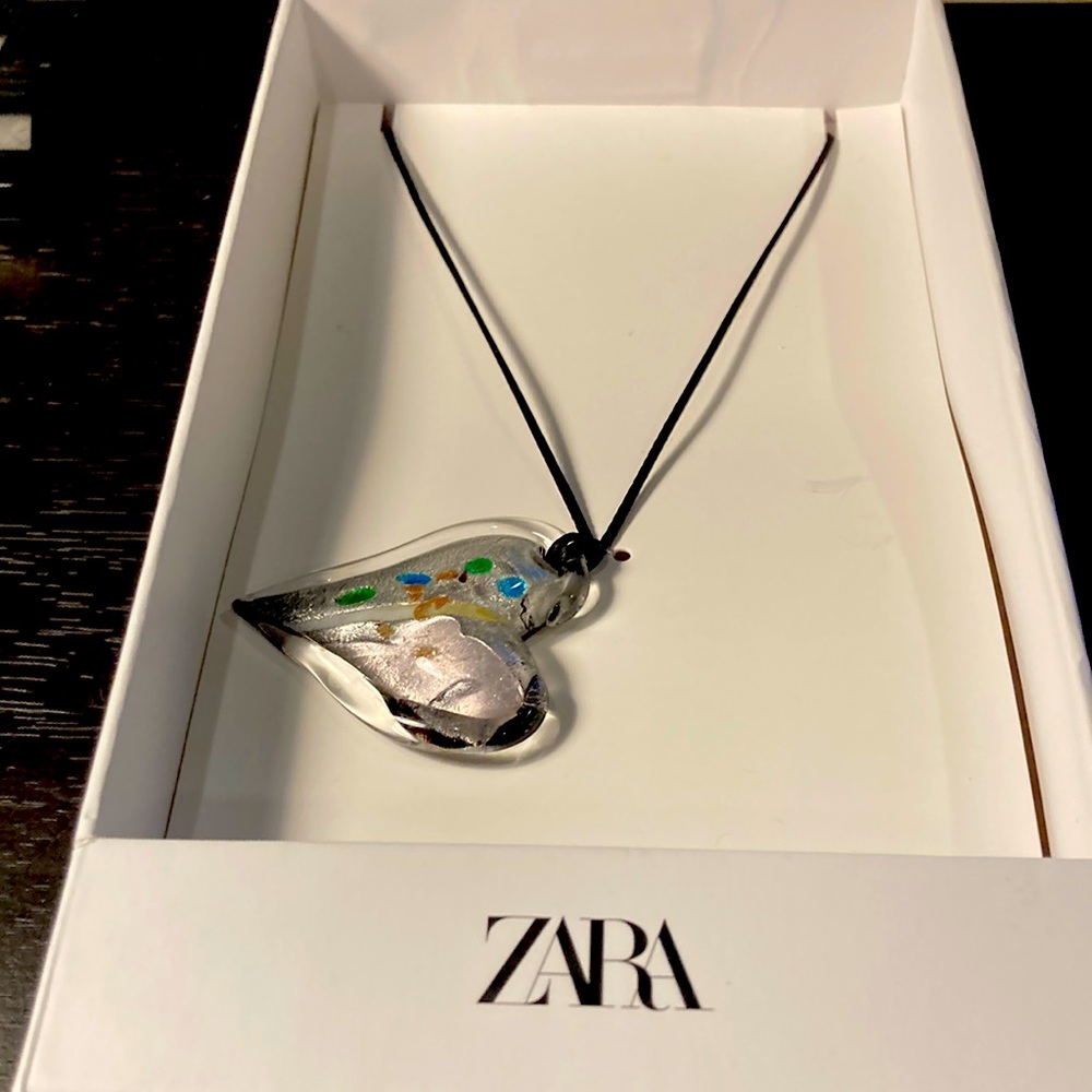 NWT. Zara Cosmic Glass Collection Necklace.